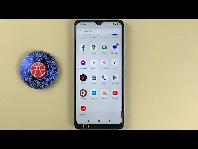 How to swipe up on home screen to open search or app drawer on Xiaomi Redmi A1 Android 12