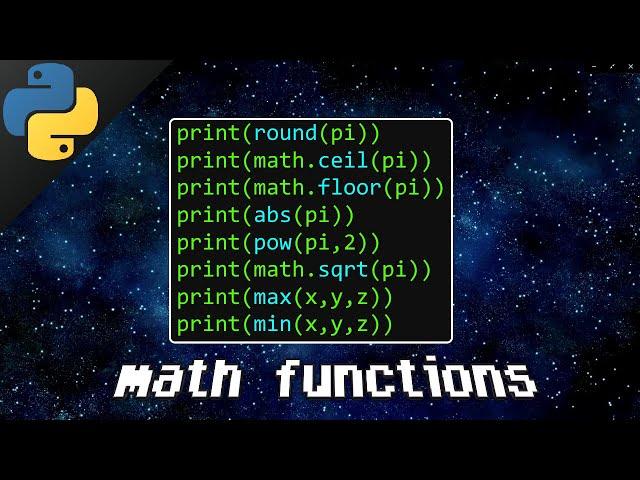 Python math functions 