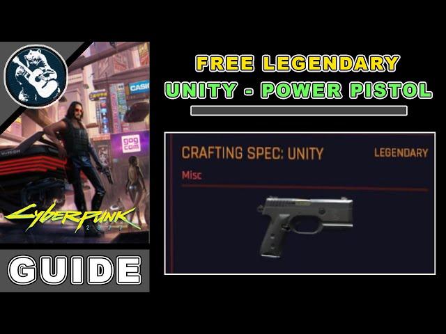 Unity Pistol Recipe in Cyberpunk 2077 Legendary Weapons - Crafting Blueprints Locations #15