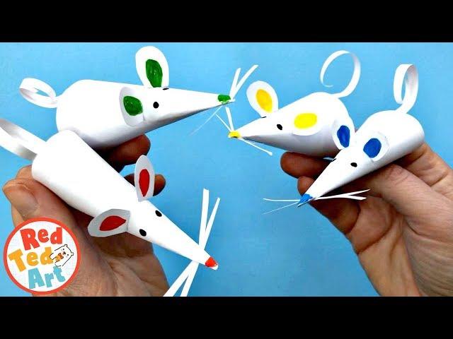 How to make a Paper Mouse Finger Puppet - Paper Mice Crafts