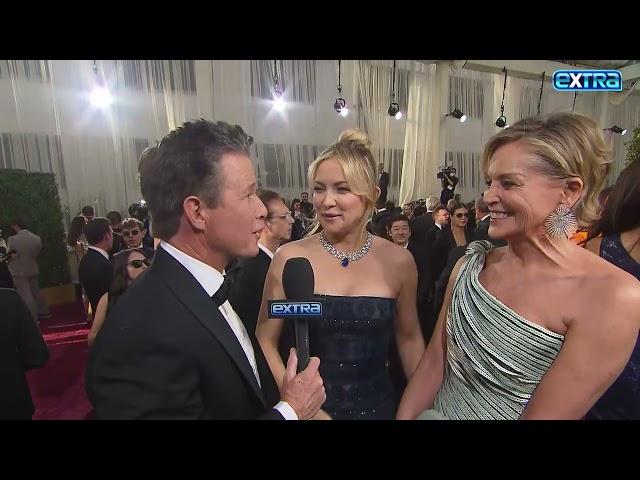 Sharon Stone RAVES Over Kate Hudson’s Singing at Golden Globes 2025! (Exclusive)