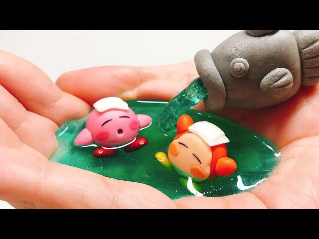 【100均工作】手のひらにカービィ温泉作ってみた〜How to make Kirby hot spring in the palm〜