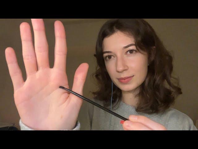 ASMR  reading your palm (soft spoken)