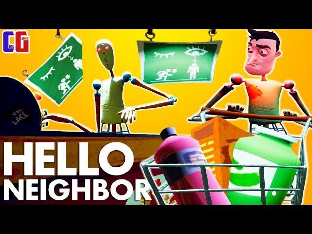 FEARS Hello Neighbor SUPERMARKET WITH MANNEQUINS Cartoon horror Game Hello Neighbor ACT 3