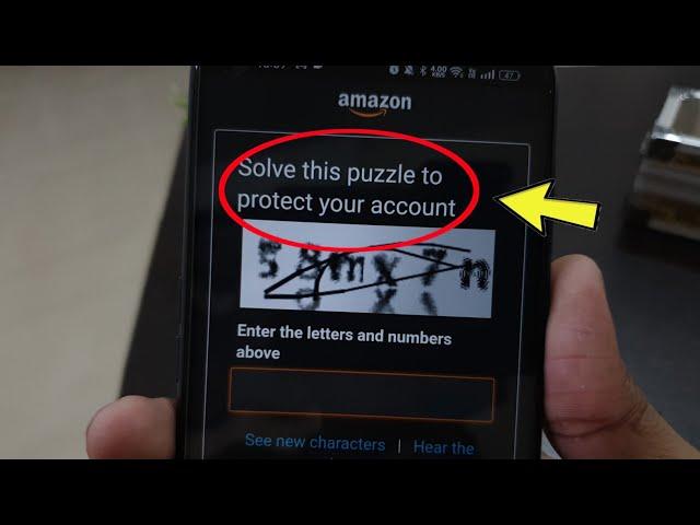 Amazon | Solve this puzzle protect your account captcha problem solved