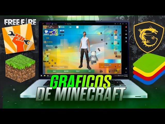 FREE FIRE ULTRA GRAPHICOS DÉ MINECRAFT || 1 GB RAM DE PC || 300+ FPS 