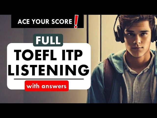 Full TOEFL ITP Listening Practice Test with Answers | Listening MCQ: Daily English Conversation