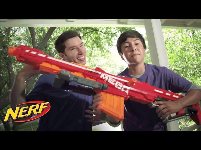 NERF Stunts - 'NERF N-Strike Elite Mega Centurion Blaster ft. Dude Perfect'