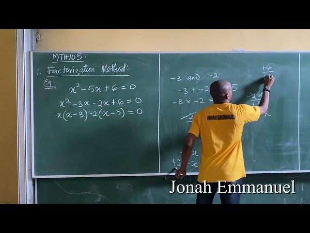 Quadratic Equations 1 - Methods and Examples