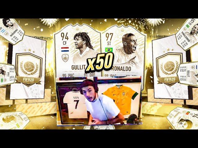 OPENING 50 ICON MOMENTS PACKS ON ONE ACCOUNT! FIFA 20 Ultimate Team