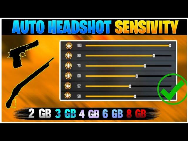 2gb, 4gb, 6gb Ram Headshot Sensitivity Settings | Free Fire Headshot Sensitivity Setting Kitni Rakhe