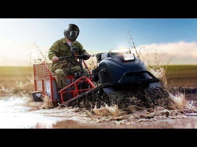 Summer test of the snowdog (tracked atv sled)