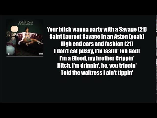 Cardi B – Bartier Cardi Ft. 21 Savage (Official Lyrics)