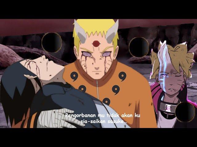 Bangkitnya kekuatan Rikudo baru Naruto setelah menerima warisan mata rinnegan Sasuke yg telah gugur