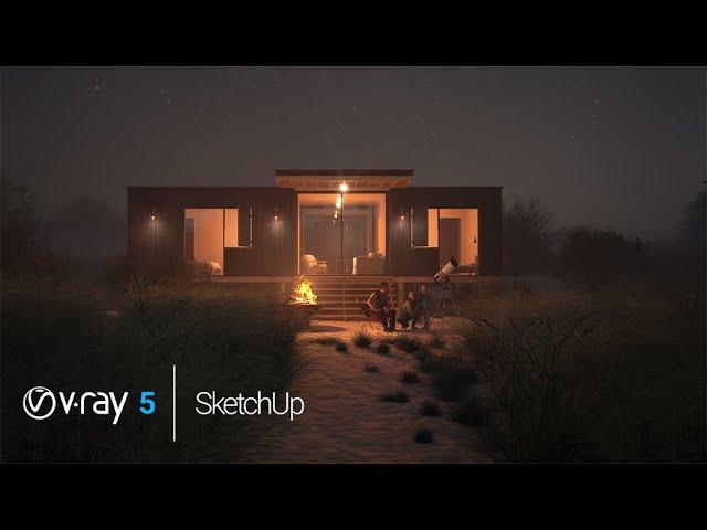 Vray for Sketchup | Exterior Visualization 15 Night Scene