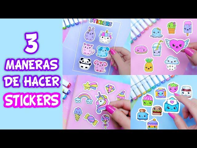 3 Maneras de Cómo Hacer Pegatinas o Stickers Fácil / DIY Stickers