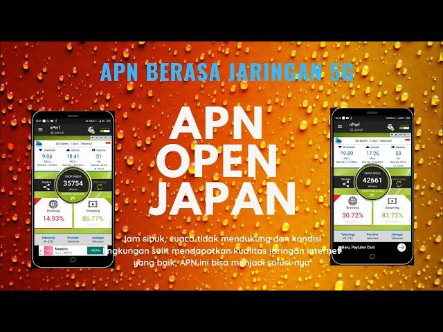 APN Rasa 5G - OPEN JAPAN untuk semua Operator