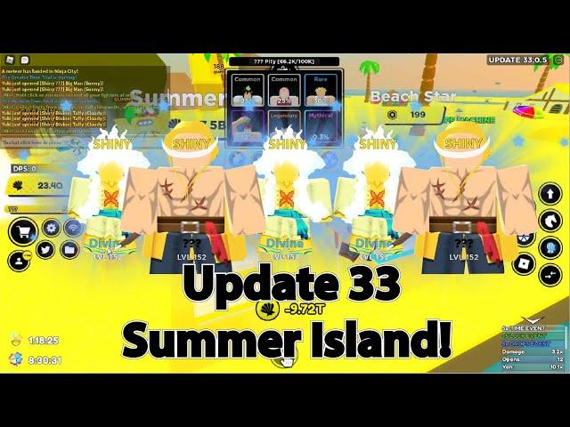 Max Open Shiny Potion Summer Event Update!! Crazy x144 Drops! CODE ! Anime Fighters Simulator