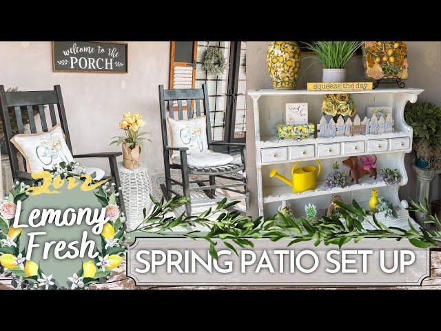 Lemony Fresh Patio Decor | Spring Front Patio Tour | Spring Patio Decor | Lemon Decor