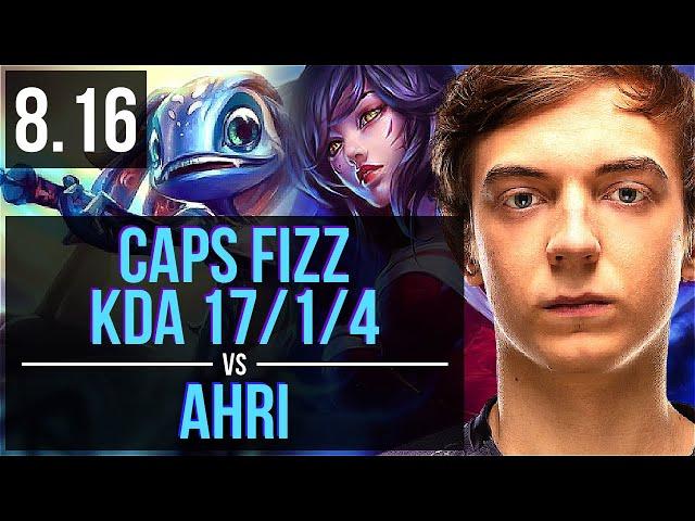 FNC Caps - FIZZ vs AHRI (MID) ~ KDA 17/1/4, Legendary ~ EUW Master ~ Patch 8.16