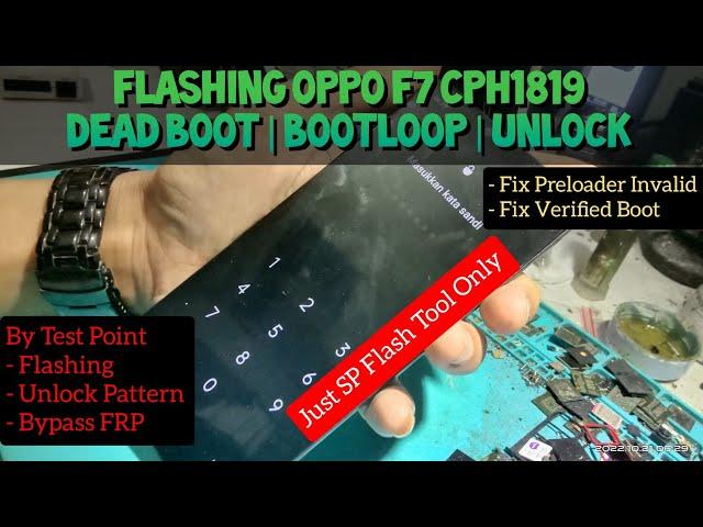 Flashing Oppo F7 CPH1819 SP Flash Tool | Bootloop | Unlock Pattern | Dead Boot @mobilecareid