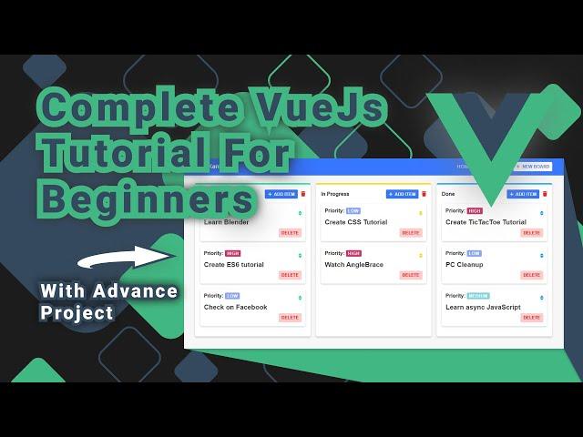 Vue JS For Beginners with ADVANCE PROJECT - 05 List items