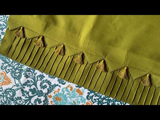 Make this most beautiful trouser bottom||trouser design with Pintucks||sewing ideas with aneela||