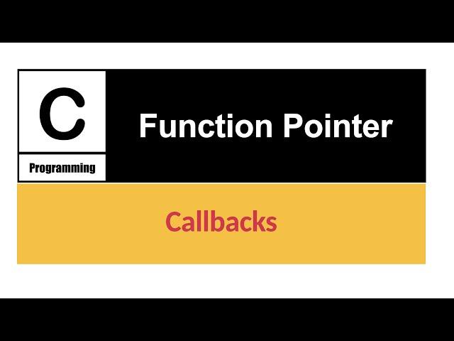Function pointer in c programming | Callback function