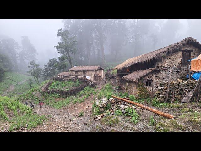 Rural Life in The Nepali Mountains in Nepal | How people Live in Nepal with Rainy Time