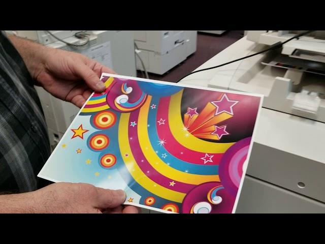 Print Example on a XEROX 700 Copier Showing the Quality of Colors in the Showroom