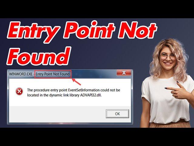 [SOLVED] How to Fix Entry Point Not Found Error (100% Working)