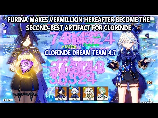 Furina Makes Vermillion Hereafter Become the Second-Best Artifact for Clorinde - Dream Team 4.7