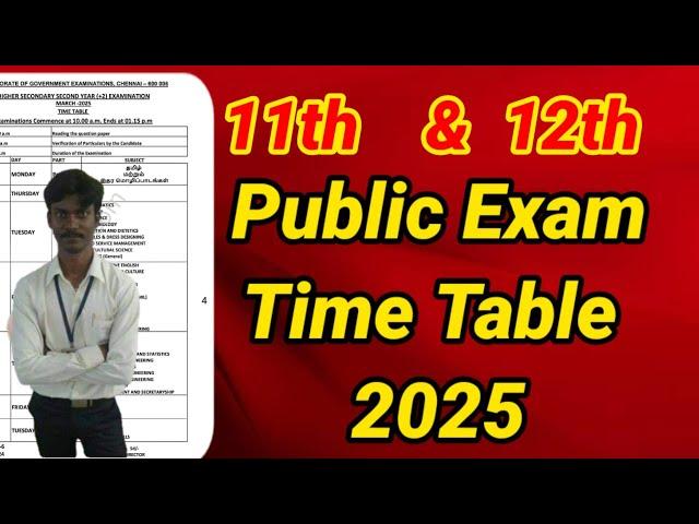 10 11 12th Public Exam Time Table 2024 | Announced