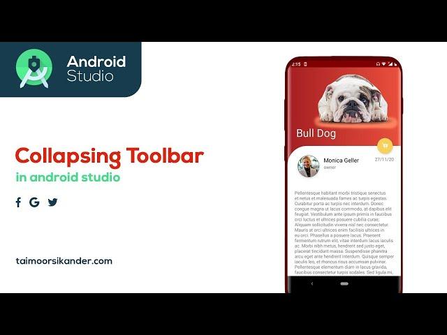 Collapsing Toolbar in Android Studio | Collapsing Toolbar