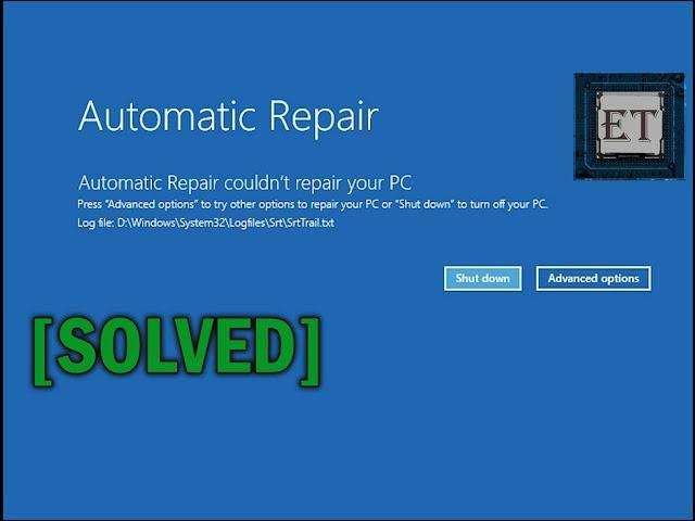 How to Fix Automatic Repair Loop in Windows 10 - Startup Repair Couldn’t Repair Your PC