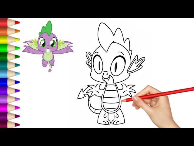 How to Draw Spike from My Little Pony | Simple & Easy for Kids