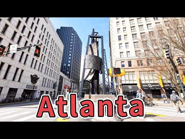 Walking in The busiest Street in  Downtown Atlanta  | Atlanta downtown walking tour |   GA , USA