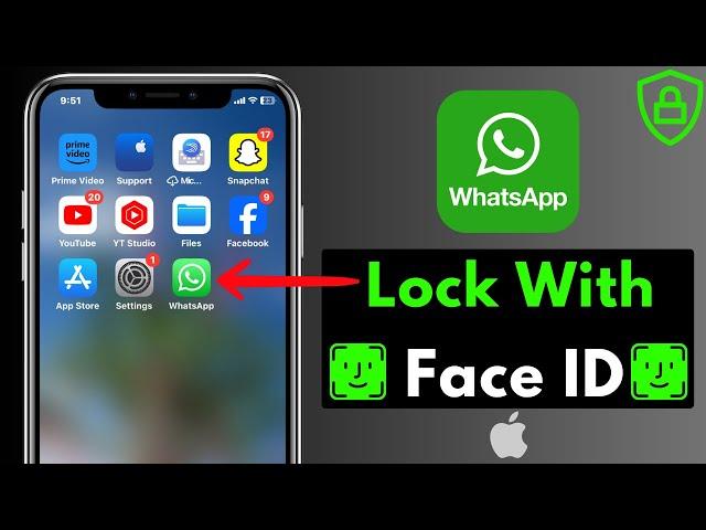 How To Lock WhatsApp With Face ID on iPhone iOS 17 | iPhone WhatsApp Face Lock