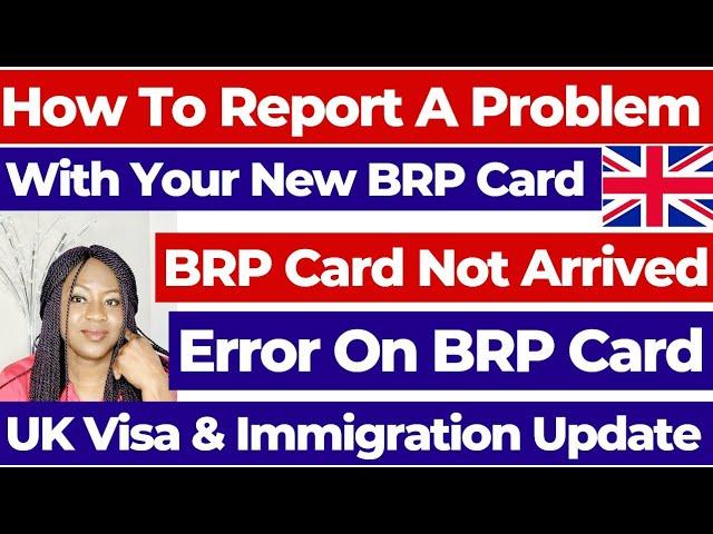 How To Report A Problem With Your New BRP Card 