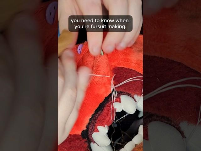 The Ladder Stitch in Fursuit Making #fursuit #fursuitmaking #furries