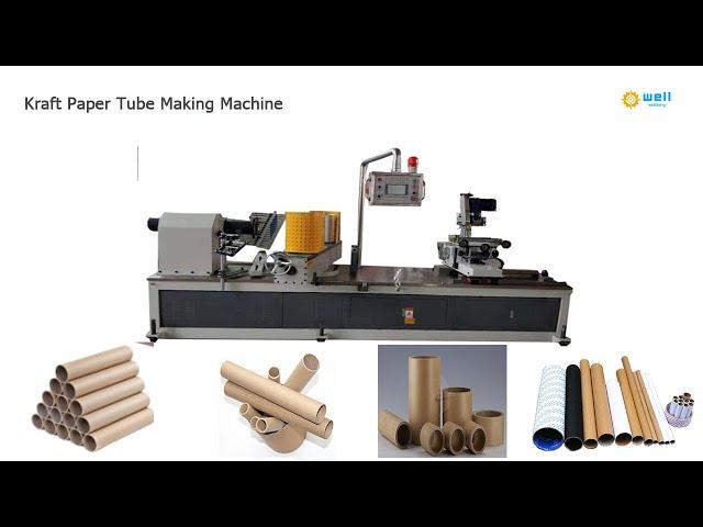 Large kraft paper core making machine #papertubemachine #papercoremakingmachine