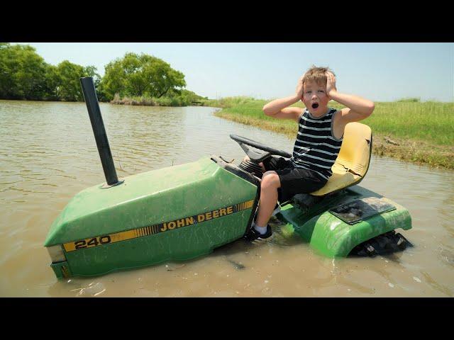 Playing in the water with kids tractors compilation | Tractors for kids