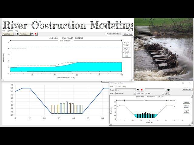 HEC RAS Tutorial 13 Modeling of River Obstruction