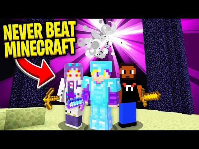 Minecraft But I was Forced to Teach Two Noobs How to Beat the Game