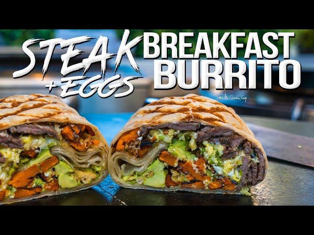 Steak and Eggs Breakfast Burrito | SAM THE COOKING GUY 4K
