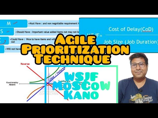 prioritization techniques in agile || wsjf || moscow technique || kano #prioritization