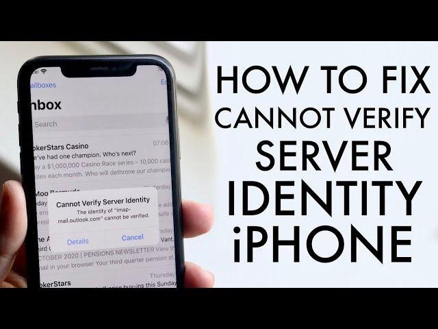 How To FIX "Cannot Verify Server Identity" On iPhone! (2021)