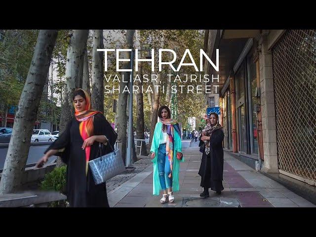 TEHRAN - Walking from Valiasr St. to Shariati St / تهران