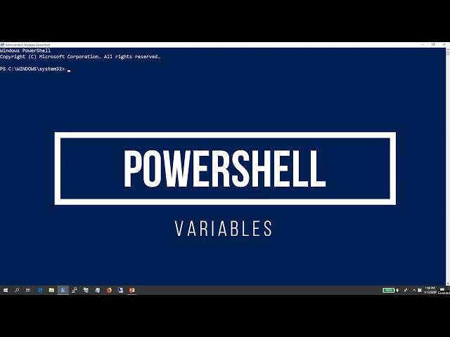 12 Powershell Basics - Variables