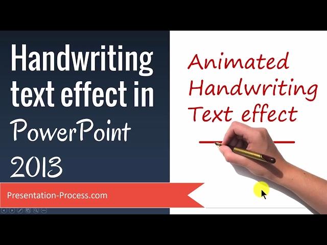 Handwriting text effect in PowerPoint